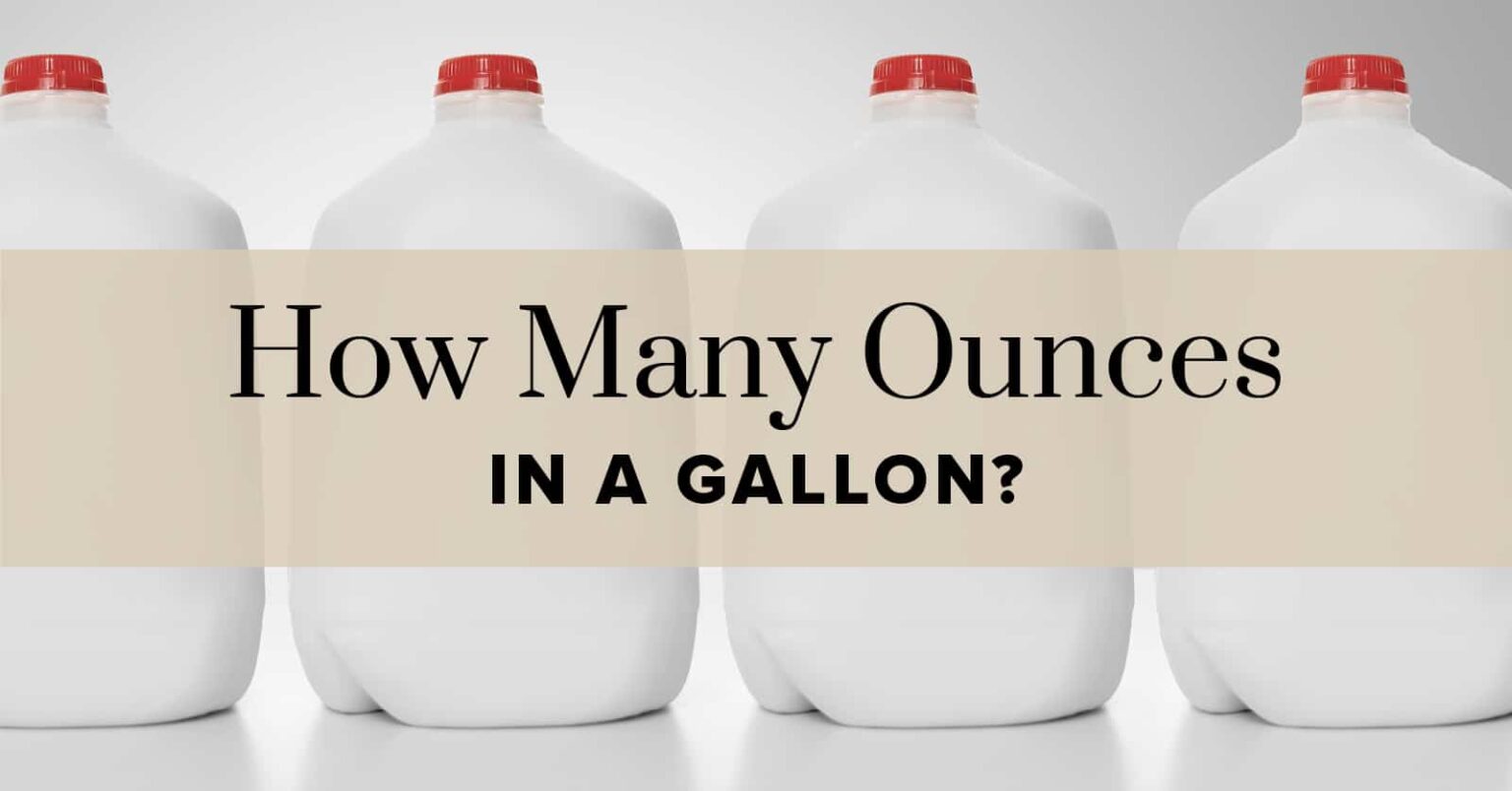 how many ounces in a gallon