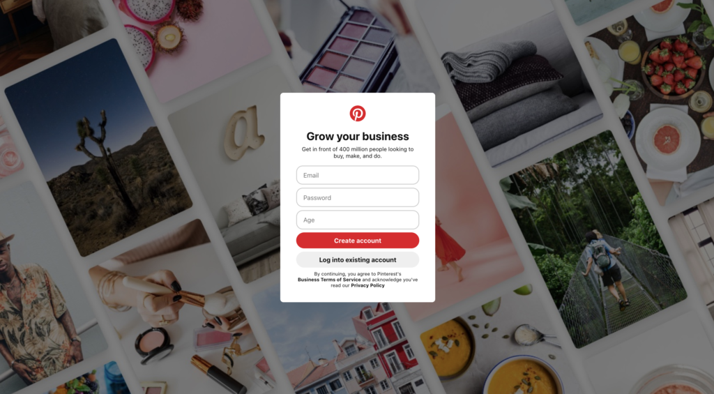 pinterest business account