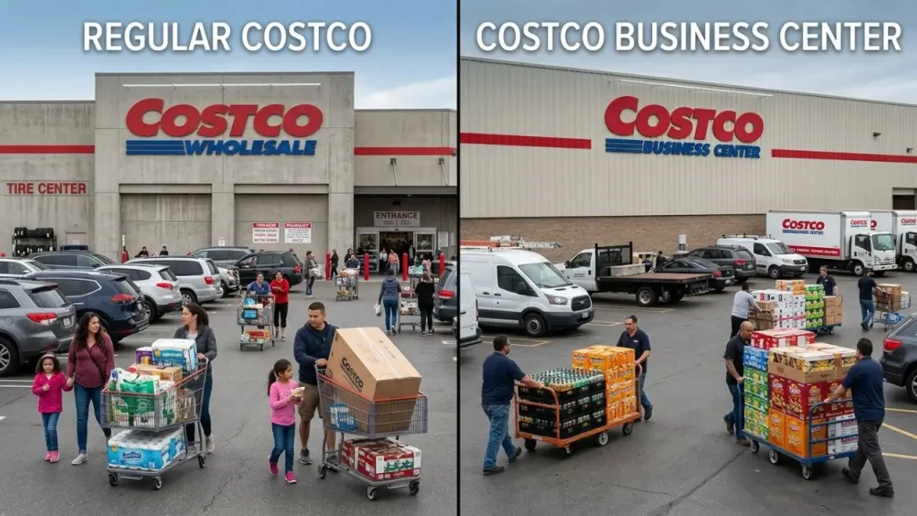 Costco Business Center or Regular Costco? Comparing Wholesale Products, Bulk Shopping, and Business Supplies – © BizCoreHub.com I AI Generated